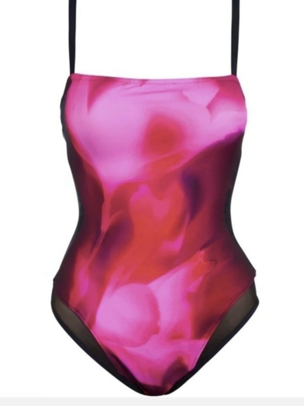 NWT TA3 Squarey Mesh Contour Rouge Hyper Floral Swimsuit